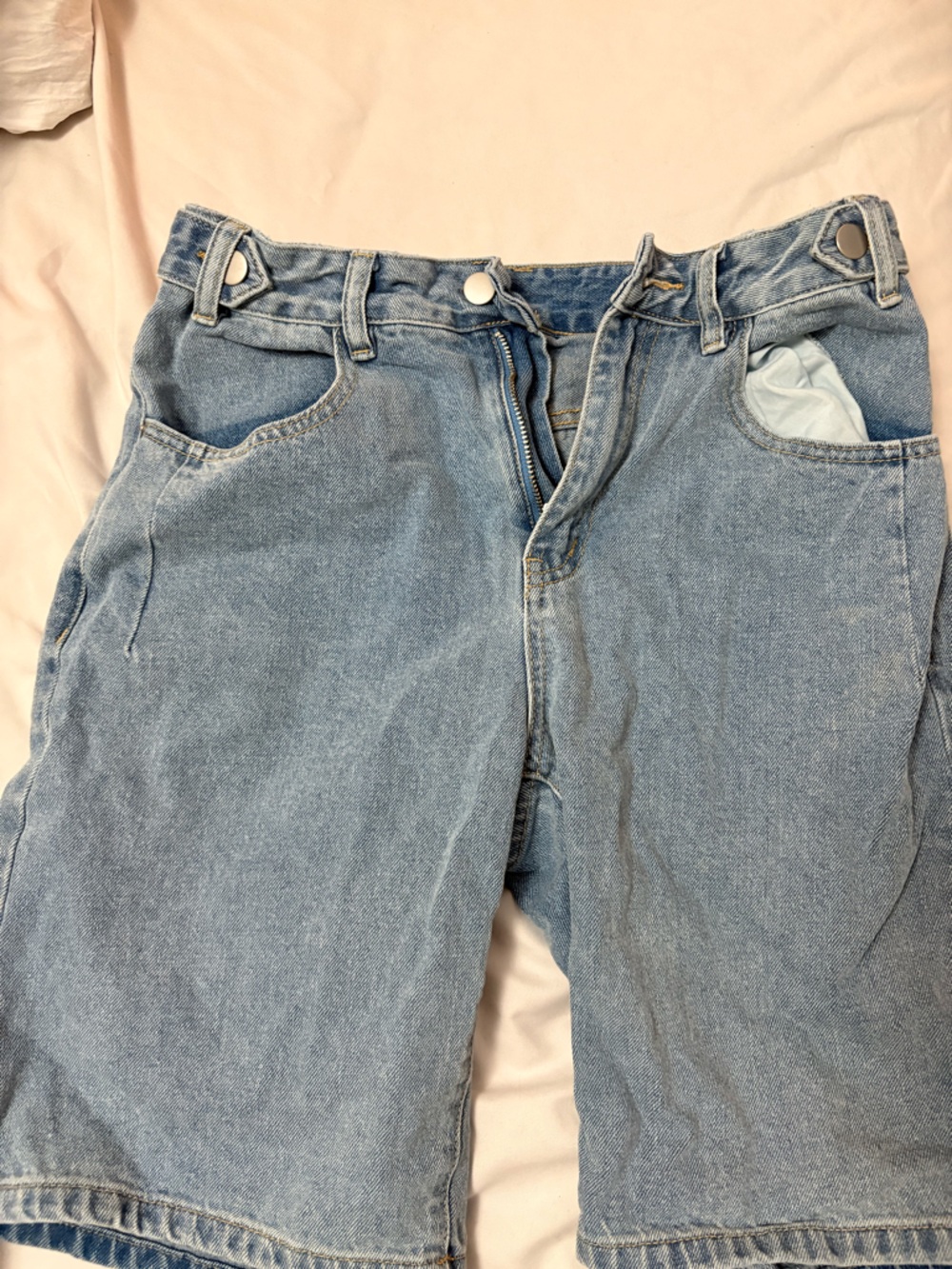 Light Wash Denim Shorts